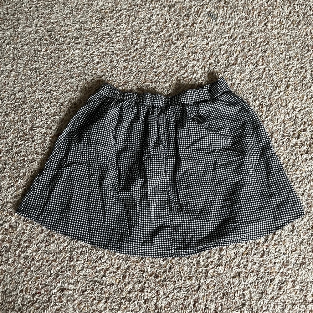 Black and White Plaid Skirt